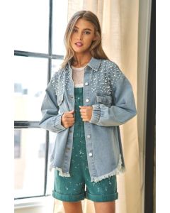 Women Button Down Denim Jacket