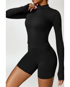 Quick-drying jacket & shorts 2pcs yoga set