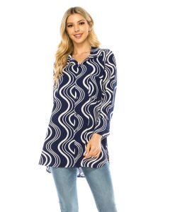 Women Long Sleeve Button Down Blouse