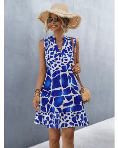 Women V Neck Midi Lentg Dress