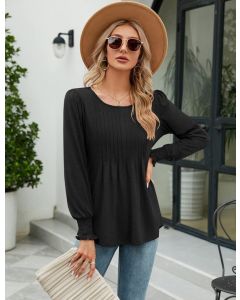 Women Round Neck Long Sleeve TOP