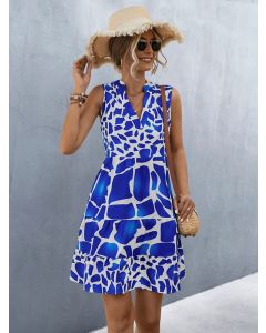 Women V Neck Midi Lentg Dress