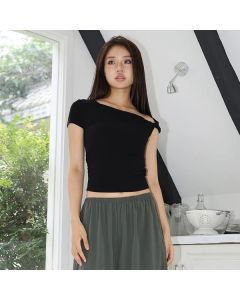 Women One Sleeve Cropped TOP