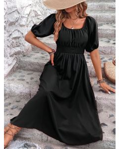 Women Short Sleeve Maxi Dress