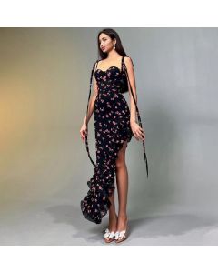 Women Floral Striped Dress