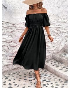 Women Short Sleeve Maxi Dress