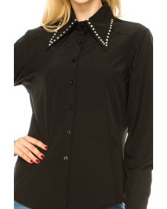 Women Button Down Long Sleeve Blouse