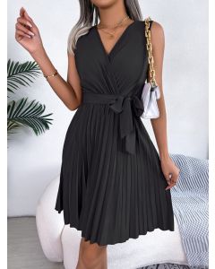 Women V Neck Midi Length Dress