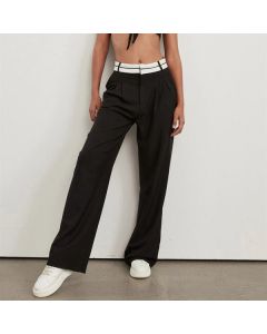 Women Wide Leg High Waisted Pant