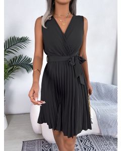Women V Neck Midi Length Dress