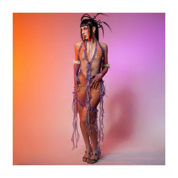 Women Abstract Sexy Mesh Dress
