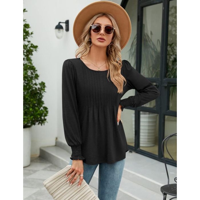 Women Round Neck Long Sleeve TOP
