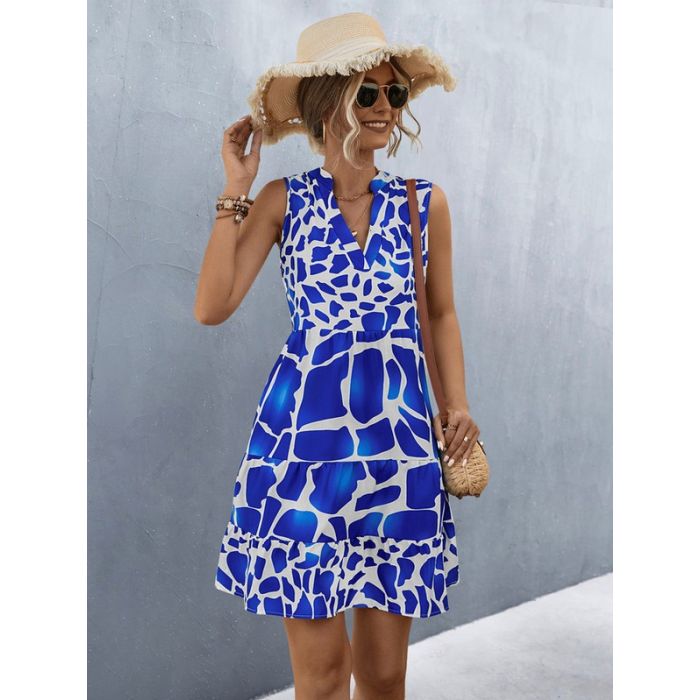 Women V Neck Midi Lentg Dress