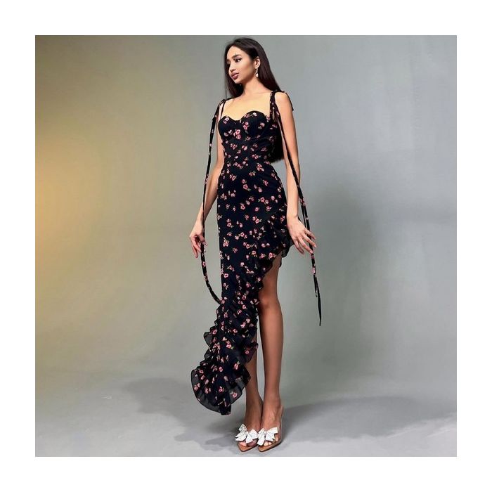 Women Floral Striped Dress