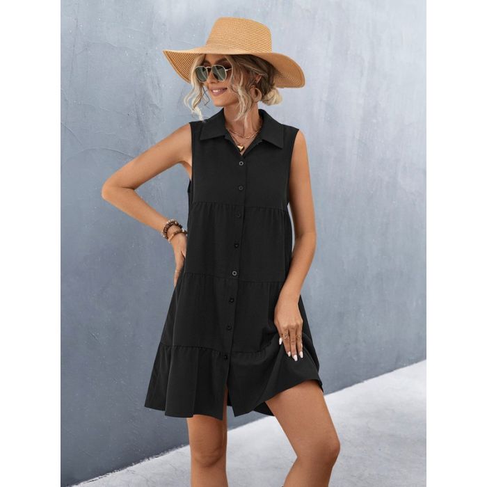 Women Button Down Midi Length Dress