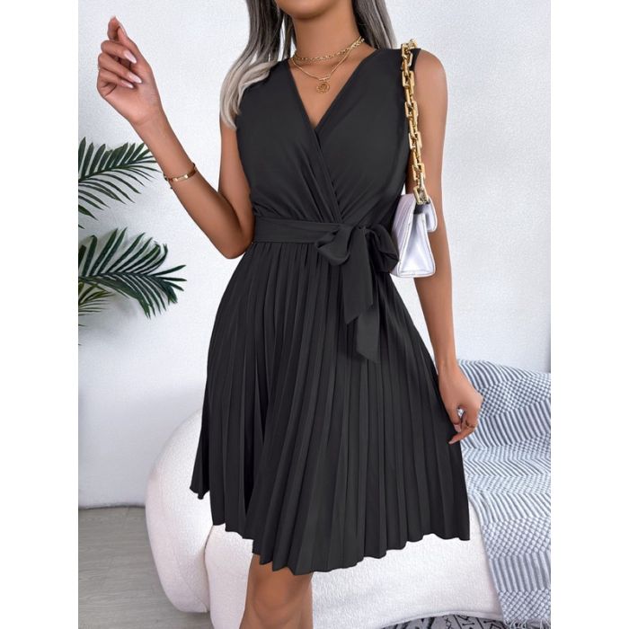 Women V Neck Midi Length Dress