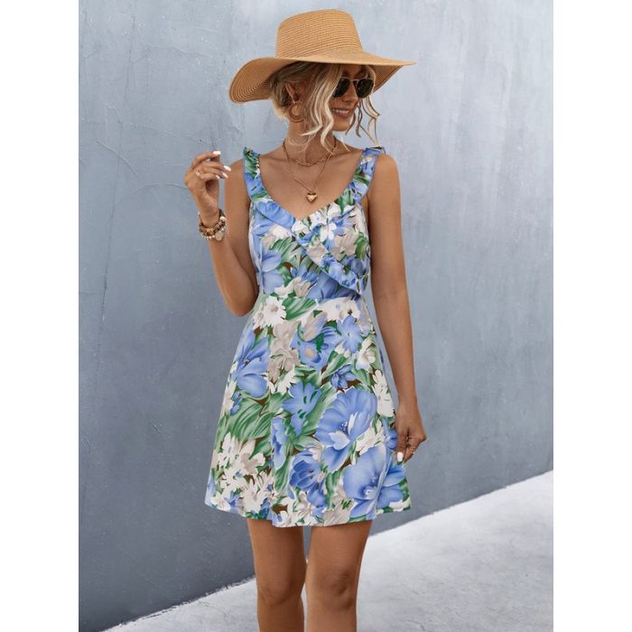 Women Print Mid Length Dress